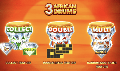 3 African Drums Review: African Wildlife, Jackpot Wins, and Bonus-Powered Drums logo